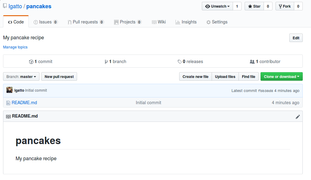 Initial state of our new repository
