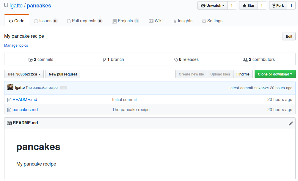 Previous state of the repository